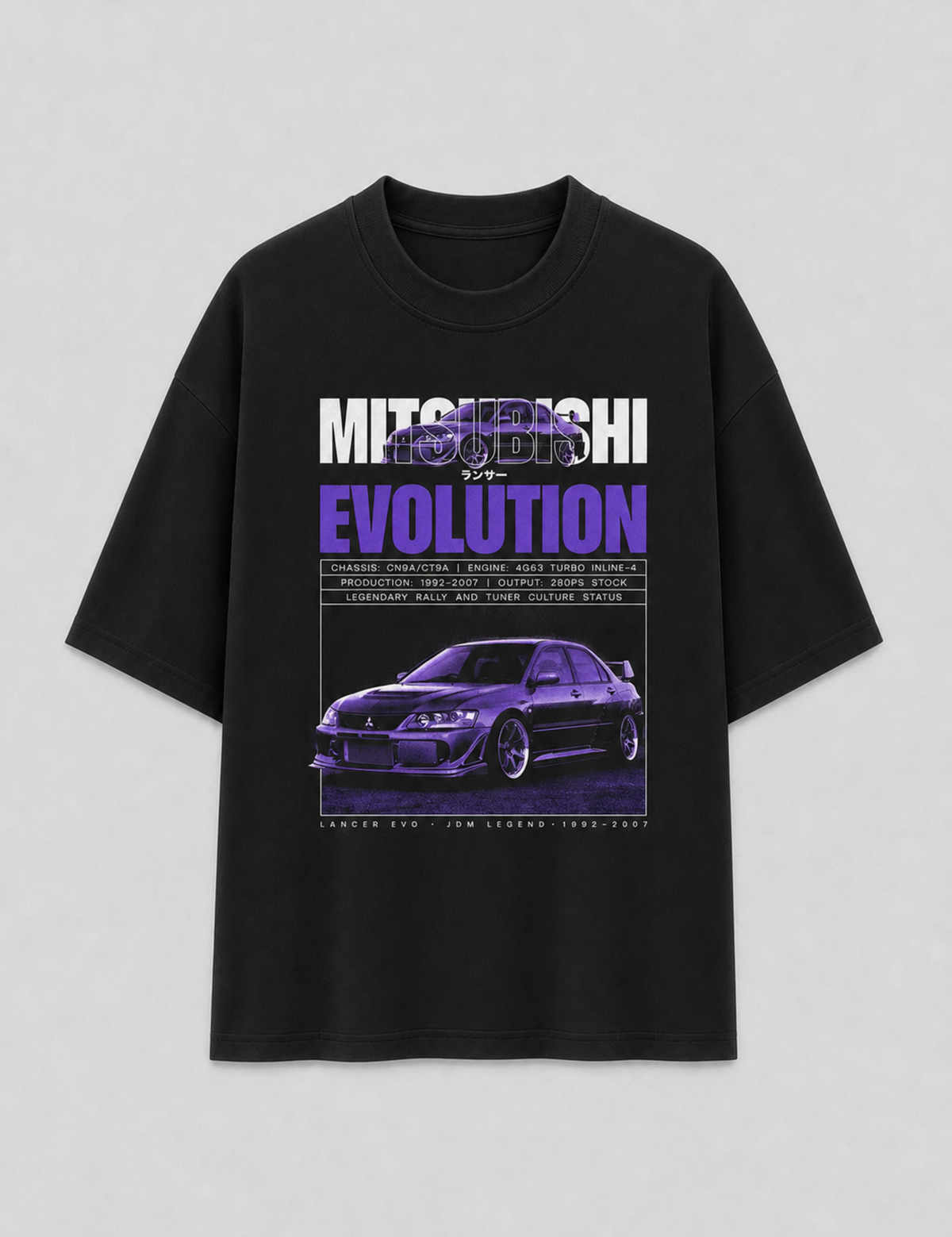 Camiseta Oversized Mitsubishi Lancer Evo VII