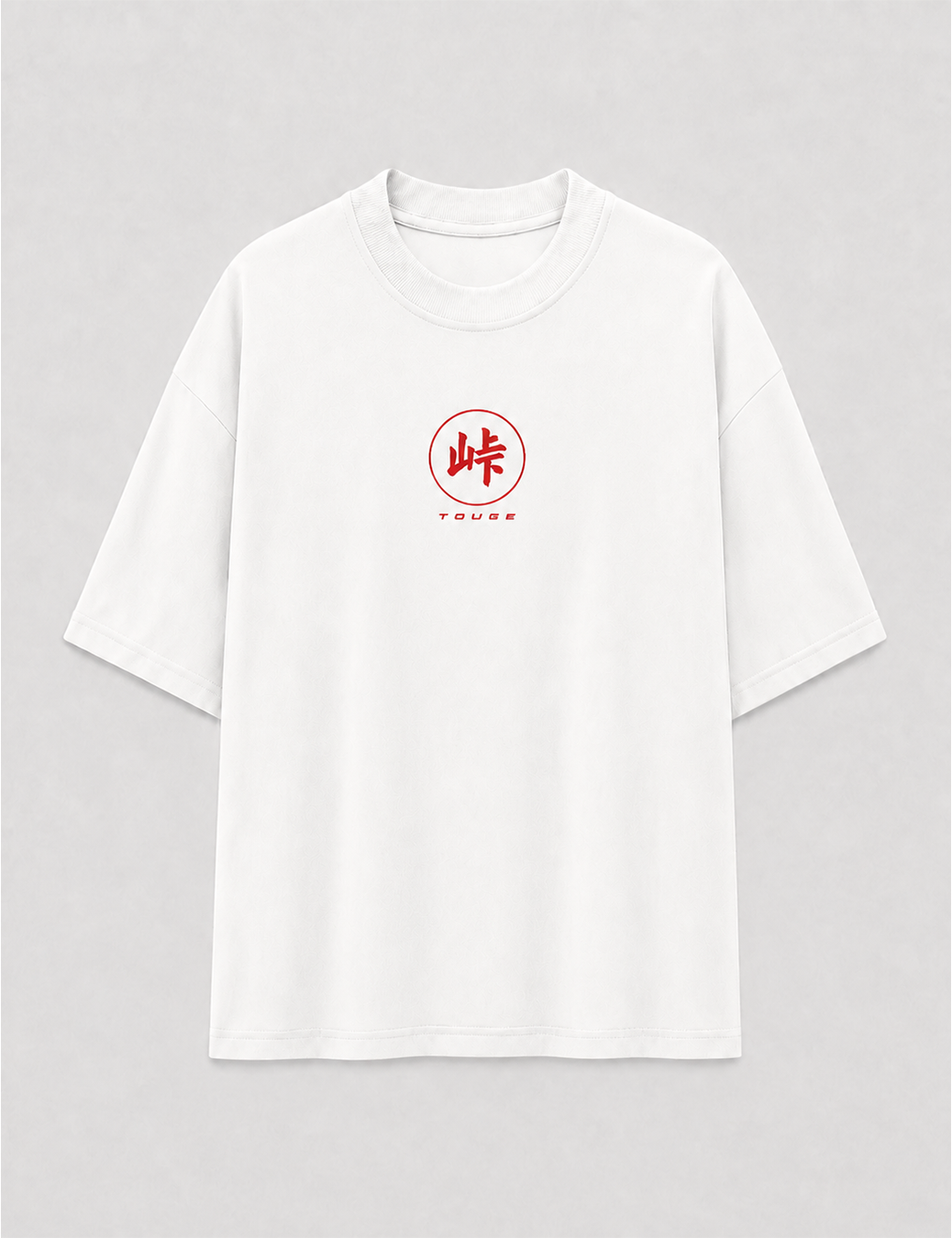 Camiseta Touge Mitsubishi Evolution branca, foto de frente