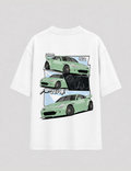 Camiseta Touge Nissan 350Z branca, estampa nas costas