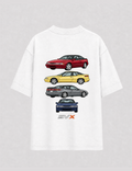 Camiseta Touge Subaru SVX branca, estampa nas costas